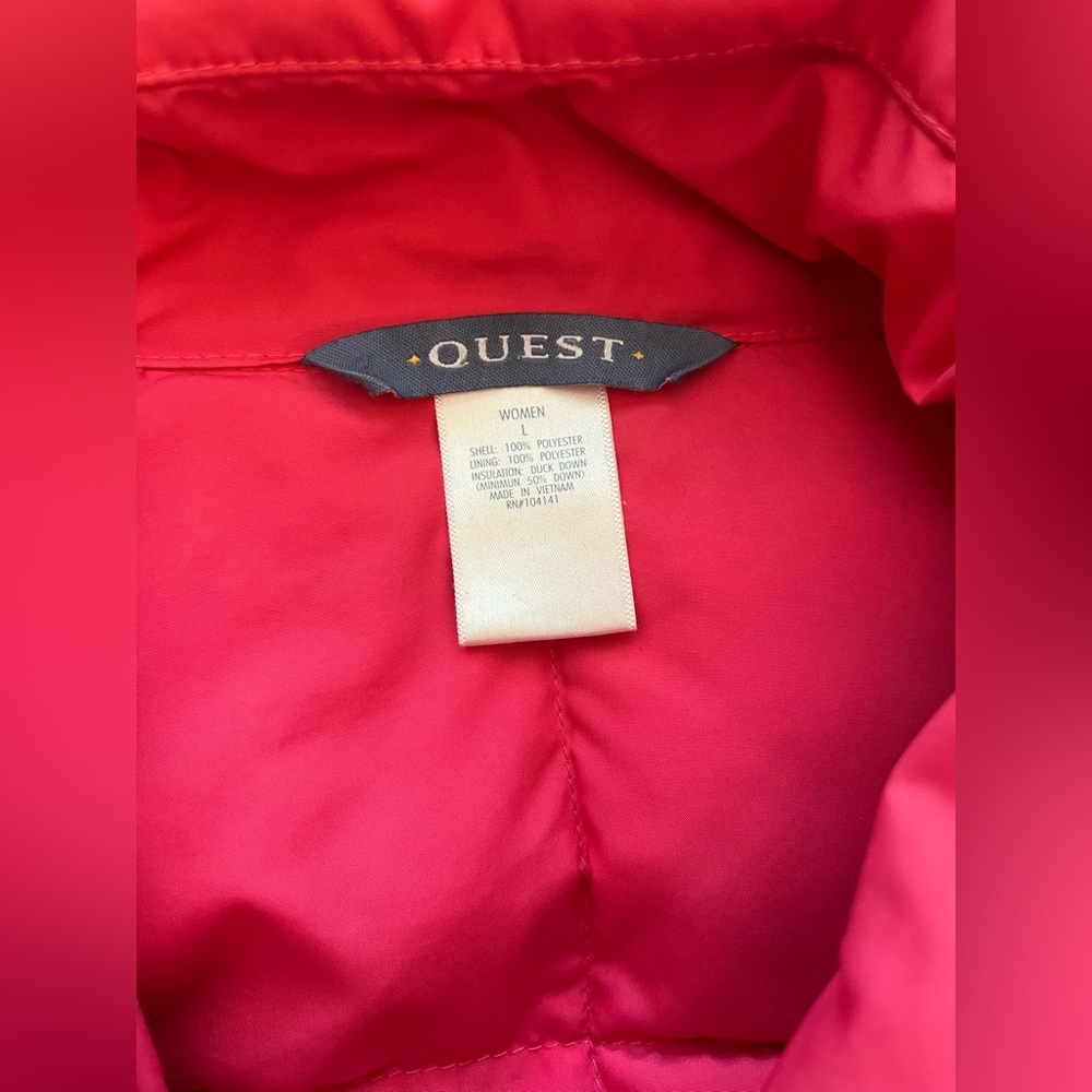 QUEST WOMENS  DUCK DOWN PUFFER COAT SIZE LARGE - Picture 5 of 5